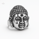 Bague Bouddhiste Porte-Bonheur en argent minimaliste