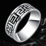 Bague Bouddhiste avec symbole d'ancrage traditionnel
