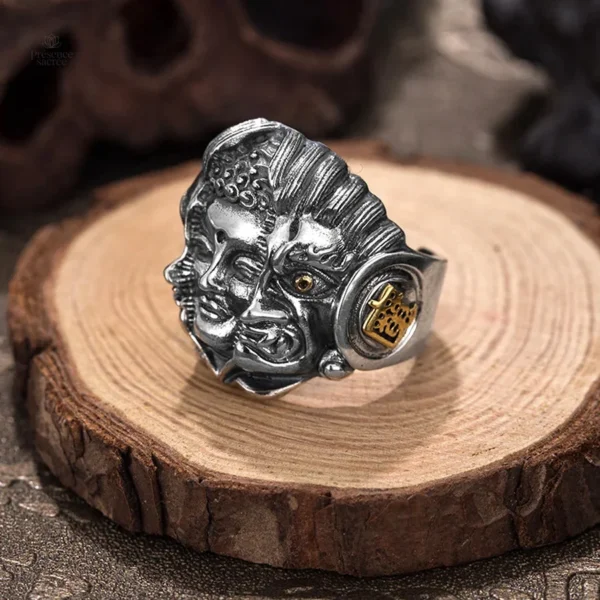 Bague unique Bouddha, design inspiré par le mystique