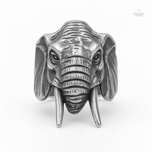 bague-elephant-1 Bague éléphant en design bouddhiste, symbole de sagesse