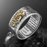 Bague inspirée du mantra bouddhiste Pixiu
