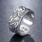 Bague bouddhiste pour homme, symbole de sérénité