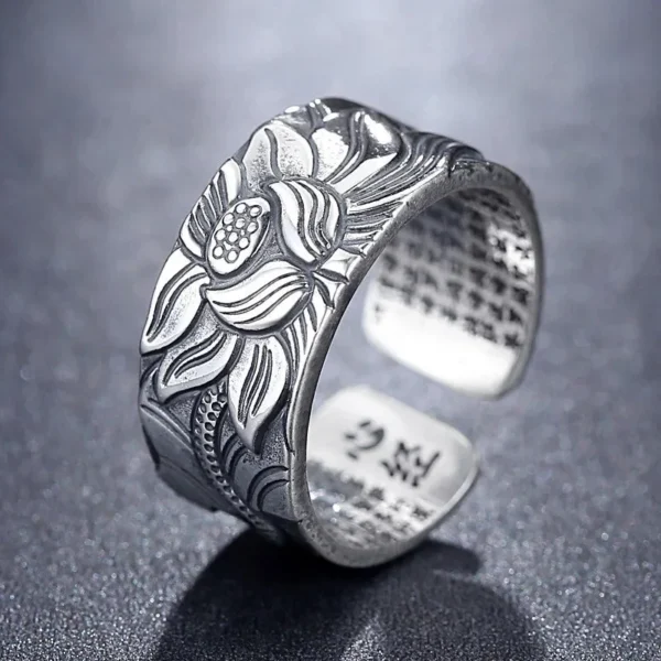 Bague bouddhiste pour homme, symbole de sérénité