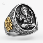 Bague argent Ganesh, accessoire spirituel élégant