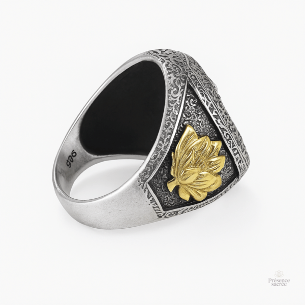Bague Ganesh, symbole de chance, en argent pur