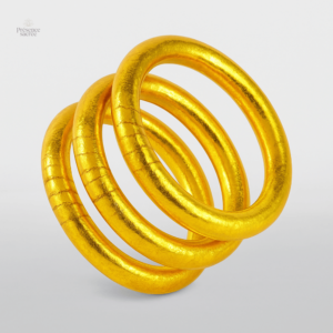 Bague Jonc Bouddhiste en métal poli
