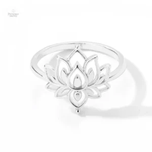 Bague Bouddhiste Lotus, design minimaliste apaisant