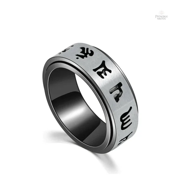 Bague Mantra élégante pour méditation quotidienne