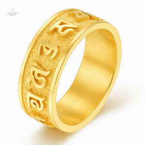 Bague Mantra Bouddhiste en or