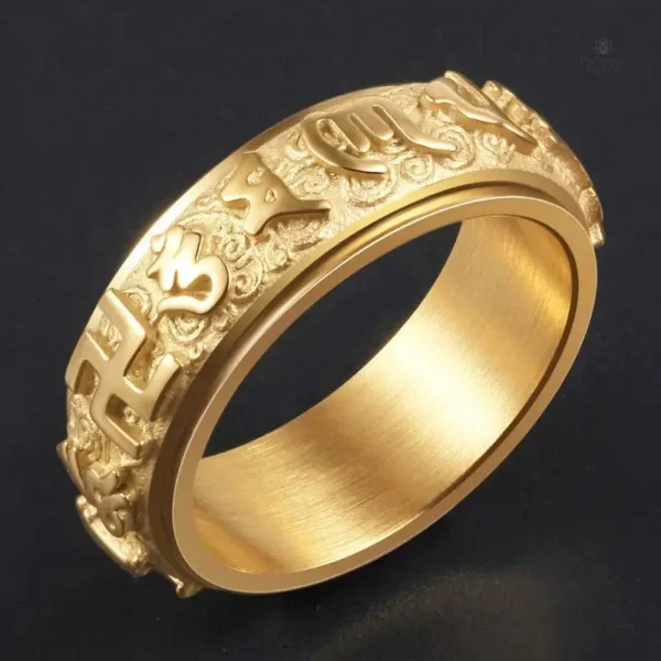 Bague Mantra en or pour la méditation et la sérénité
