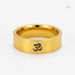 Bague Om Bouddhiste en argent, symbole de paix et spiritualité