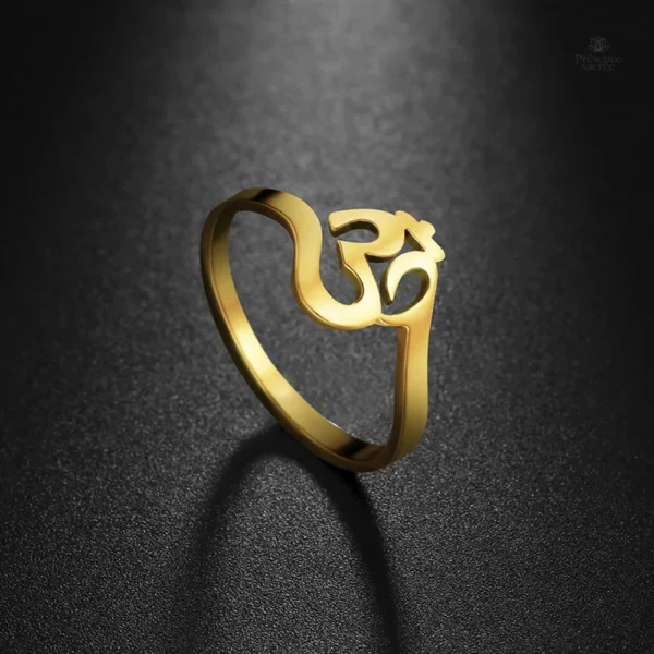 Bague Om en or - Design bouddhiste inspirant