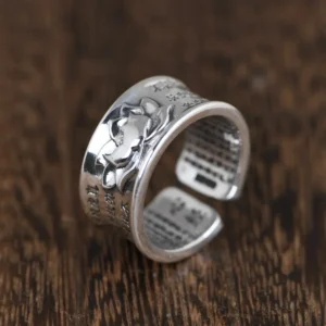Bague spirituelle inspirée par le lotus sacré