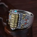 Bague spirituelle Tibétaine, accessoire de méditation zen