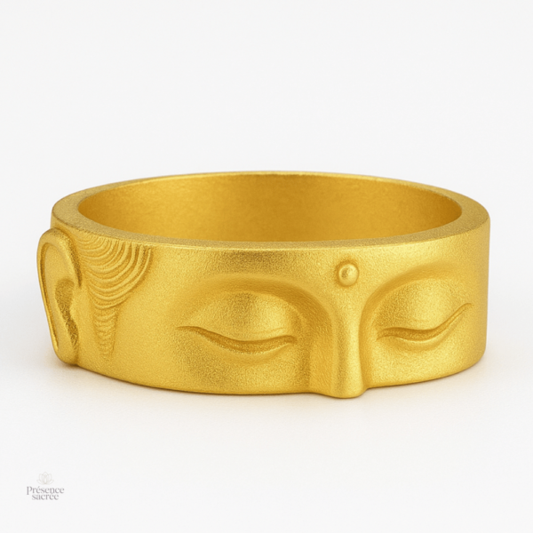 Bague Bouddha yeux, style méditatif et apaisant