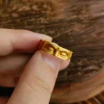 Bague Bouddha avec motif œil, design unique