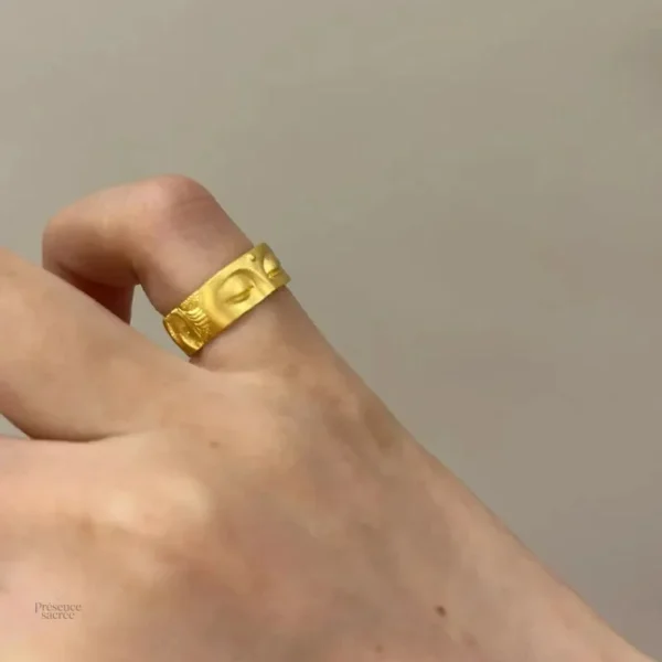 Bague artisanale Bouddha, pour une touche zen