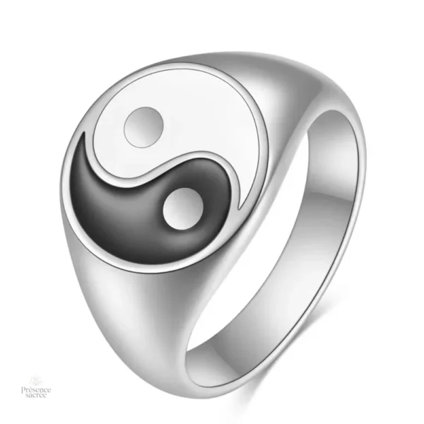 Bague bouddhiste Yin Yang, design intemporel et spirituel