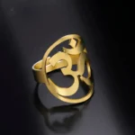 Bague avec motif de méditation, accessoire pour le bien-être