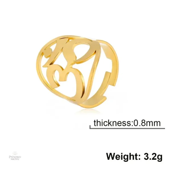 Bague symbolique avec design Om, pour les amateurs de spiritualité