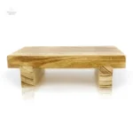 Banc de méditation en bois, design naturel et apaisant