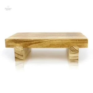 Banc de méditation en bois, design naturel et apaisant