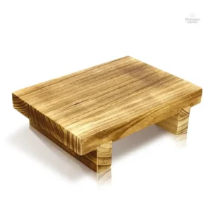 Banc méditation en bois, idéal pour la pratique zen
