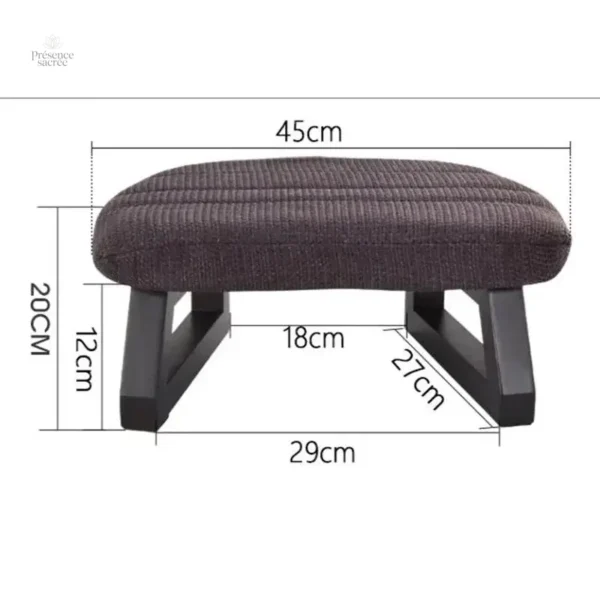 Banc de méditation design pour intérieur zen