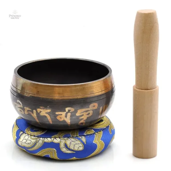 Bol chantant tibétain Himalaya traditionnel en métal