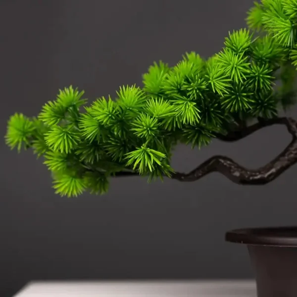 Bonsai artificiel en pin, allure naturelle