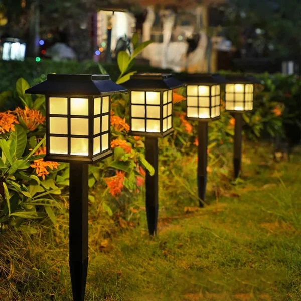 Borne solaire japonaise pour éclairage de jardin