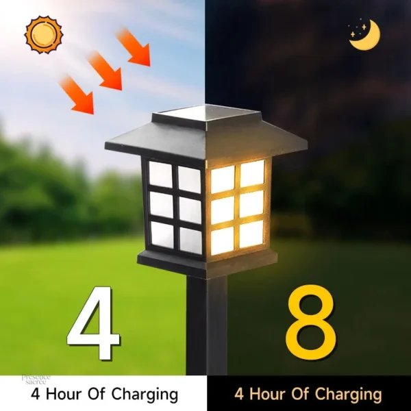 Borne décorative solaire pour espaces extérieurs