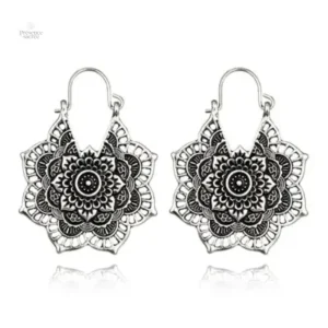 Boucle d'oreilles mandala élégantes en métal