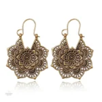 Boucle d'oreille mandala avec motif captivant