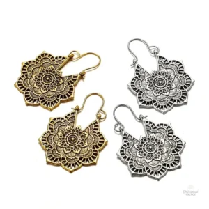 Boucles d'oreilles mandala contemporaines tendance