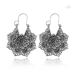Boucles d'oreilles mandala artisanales en métal