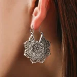 Boucle d'oreilles mandala colorées et originales
