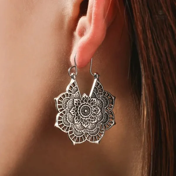 Boucle d'oreilles mandala colorées et originales