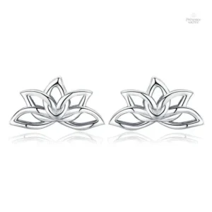 Boucles d'oreilles fleur de lotus en argent