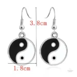 Boucles d'oreilles yin yang pour un style unique