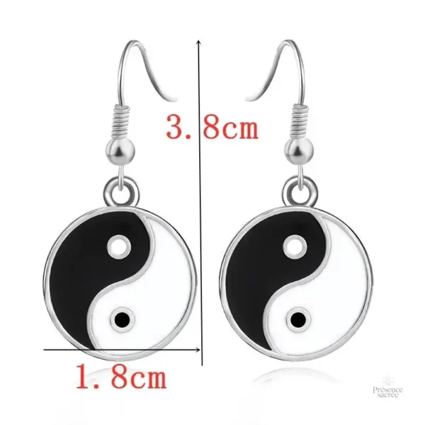 Boucles d'oreilles yin yang pour un style unique
