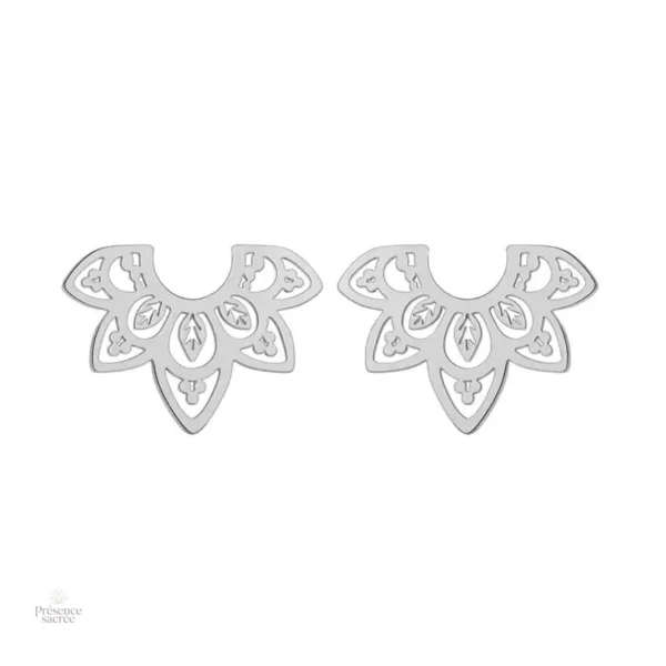 Boucles d'oreilles artisanales fleuries et bohèmes