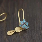 Fleurs de lotus en bleu, accessoires mode