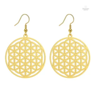 Boucles d'oreilles Fleur de Vie élégantes et raffinées