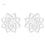 Boucles d'oreilles Fleur de vie simple en design épuré