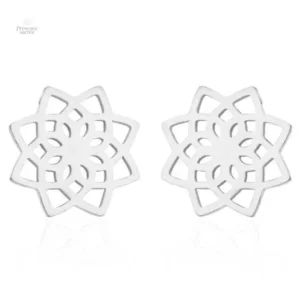 Boucles d'oreilles Fleur de vie simple en design épuré