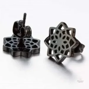 Boucles d'oreilles simples, motif fleur de vie