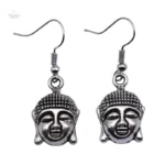 Boucles d'oreilles Bouddha, design tête de Bodhisattva