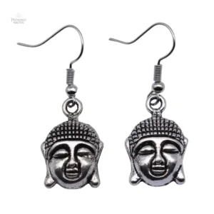 Boucles d'oreilles Bouddha, design tête de Bodhisattva