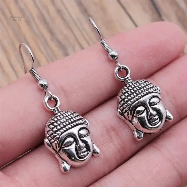 Boucles d'oreilles en forme de tête de Bouddha